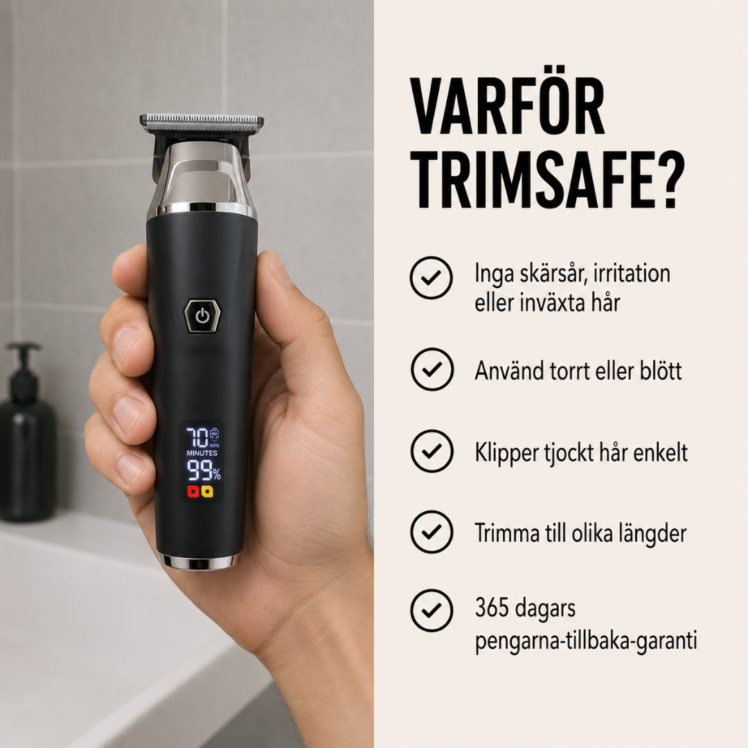 TrimSafe Pro™️ - LCD-skärm ansikts och kroppstrimmer