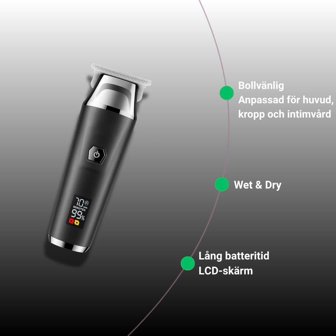 TrimSafe Pro™️ - LCD skärm - Elektrisk Trimmer